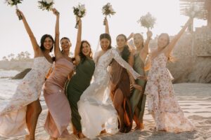 Hairstyle and makeup for bridesmaids photoshoot at the beach in Los Cabos ...