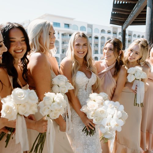 Glamorous bridesmaids in Los Cabos